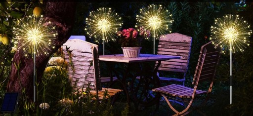 4x САДОВАЯ СОЛНЕЧНАЯ СВЕТОДИОДНАЯ ЛАМПА ДЕРЕВО Одуванчик ФЕЙЕРВЕРК 480LED + ПУЛЬТ ДИСТАНЦИОННОГО УПРАВЛЕНИЯ