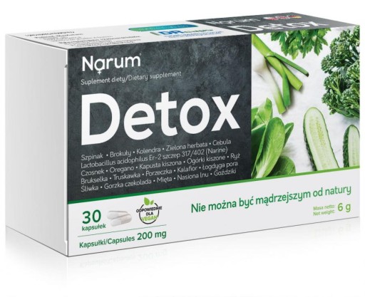 Narum Narine Detox 200 мг Пробиотик, 30 капсул