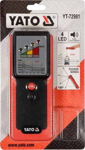 YATO TESTER LED ИЗМЕРИТЕЛЬ ТОРМОЗНОЙ ЖИДКОСТИ, ЗВУКОВОЙ СИГНАЛ