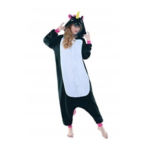 КОМБИНЕЗОН-КОМБИНЕЗОН С ЕДИНОРОГОМ, ЧЕРНЫЙ KIGURUMI S