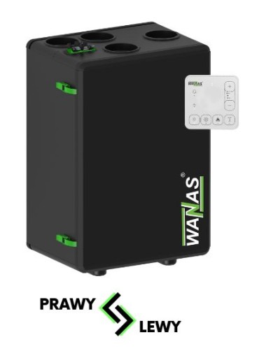 Rekuperator Wanas Black 200V +sterownik Display V3