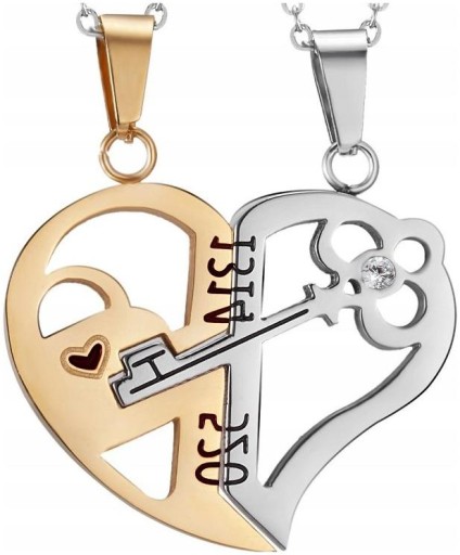 Бусы Love Для влюбленных, ключик-сердце, 2 шт.