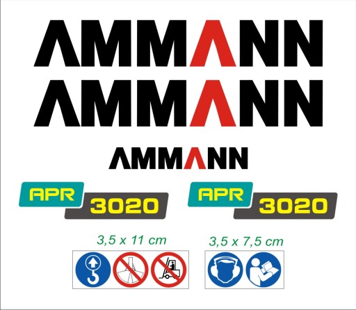 НАКЛЕЙКИ НАКЛЕЙКИ для компактора AMMANN APR 3020