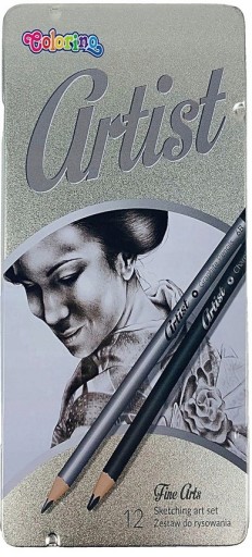 НАБОР УГОЛЬНЫХ КАРАНДАШЕЙ ARTIST, 12 ШТ. COLORINO-0118