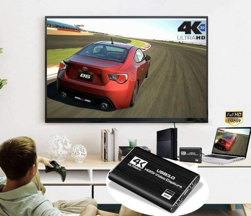 Grabber HDMI 4K Nagrywarka Obrazu Video na USB 3.0 do PC Laptopa Karta