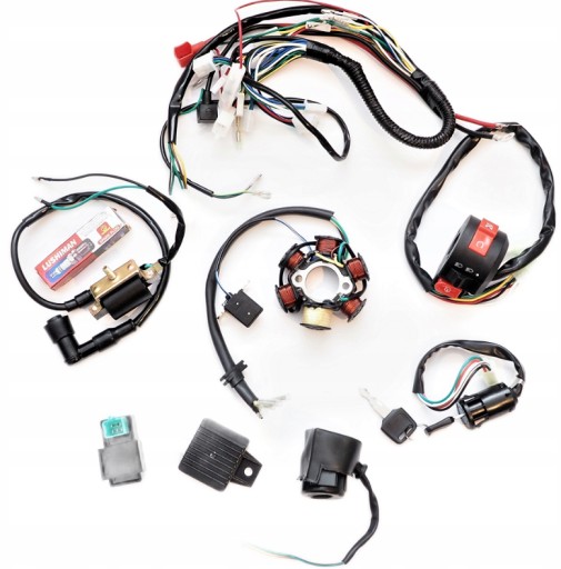 ПОЛНАЯ УСТАНОВКА ЖГУТ ПРОВОДОВ QAD ATV 110 125 cc COIL