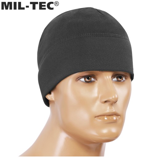 ТЕРМОАКТИВНАЯ ЗИМНЯЯ СПОРТИВНАЯ ШАПКА MIL-TEC BEANIE SOFT ДЫШАЩАЯ ЧЕРНАЯ