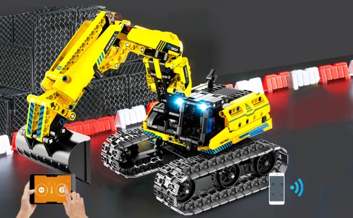 РОБОТ БОЛЬШОЙ НАБОР 3в1 ЭКСКАВАТОР БУЛЬДОЗЕР СТРОИТЕЛЬНЫЕ ИГРУШКИ DIY