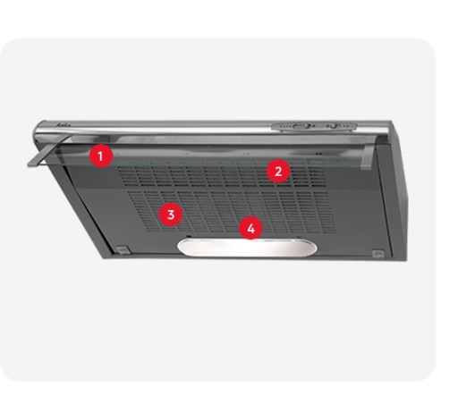 Okap podszafkowy Amica OSC6112I INOX 60 CM