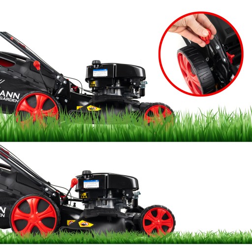 БЕНЗИНОВАЯ КОСИЛКА С LEHMANN BRIGGS GIGANT DRIVE, КОРЗИНА 60 Л С 2 НОЖАМИ, МАСЛО