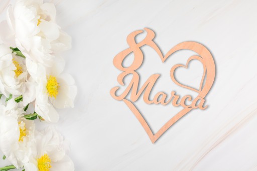Деревянное СЕРДЦЕ 8 МАРТА сердце ЖЕНСКИЙ ДЕНЬ