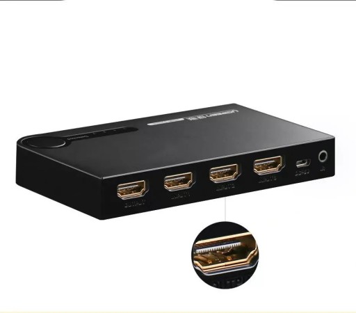Переключатель-сплиттер Ugreen HDMI - 3x HDMI 3D 4K 7,5 Гбит/с