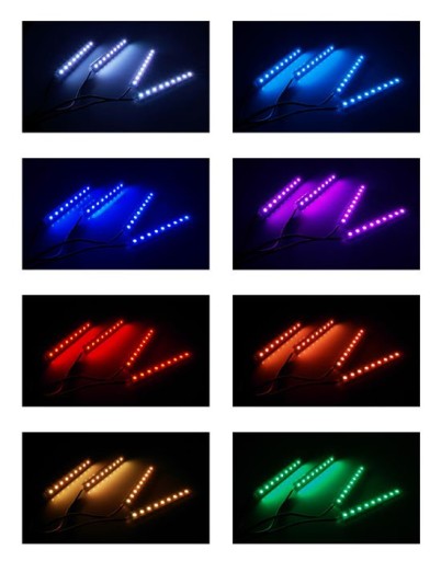 RGB светодиодная подсветка салона автомобиля с дистанционным управлением