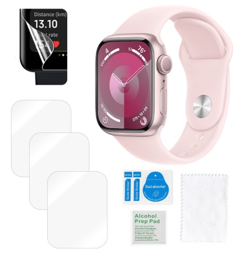 Гидрогелевая пленка для экрана APPLE Watch Series 9 41 мм, 3 шт.