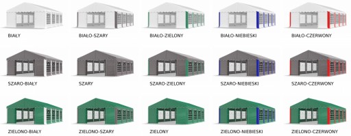 6x8m 2-3,09m Namiot ogrodowy handlowy imprezowy