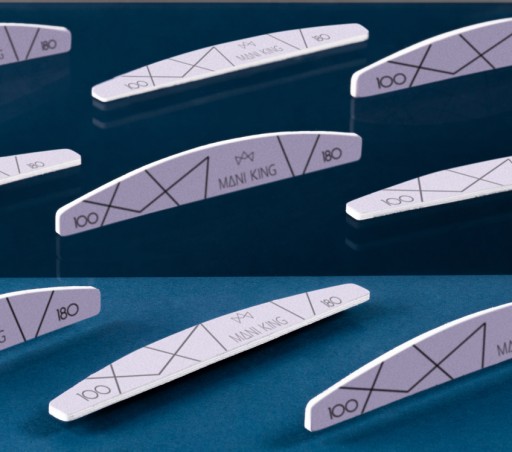 Пилочка для ногтей Manicure Crescent Boat 100/180 ManiKing Набор 100 шт.
