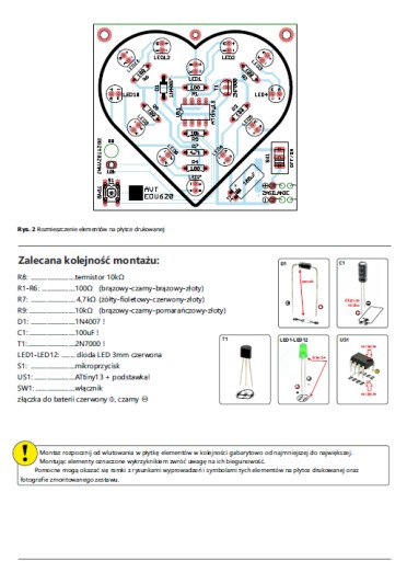 AVTEDU620 Beating heart LED - Набор для обучения пайке своими руками