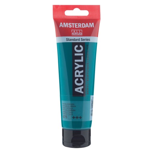 Краска акриловая Talens Amsterdam PHTAL GREEN 120 мл. № 675