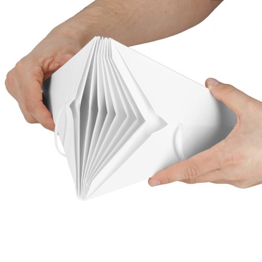 БУМАЖНАЯ ЗВЕЗДА РОЖДЕСТВЕНСКИЙ ОРНАМЕНТ БЕЛЫЙ 3D 60см
