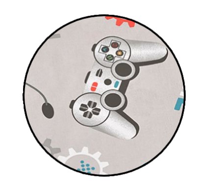 Молодёжная штора PLAY GAME, СЕРАЯ, 300x160
