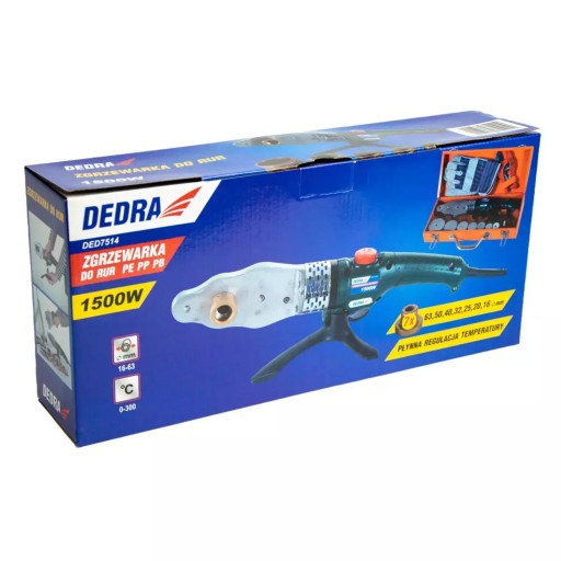 МАШИНА ДЛЯ СВАРКИ ТРУБ DEDRA DED7514 ТЕРМОСТАТ 16-63 мм