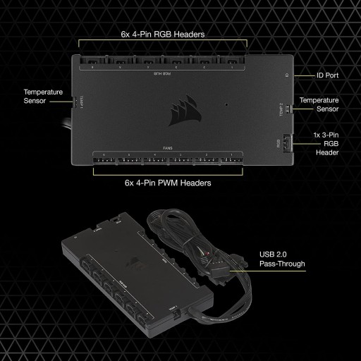 Регулятор-концентратор Corsair iCUE COMMANDER CORE XT