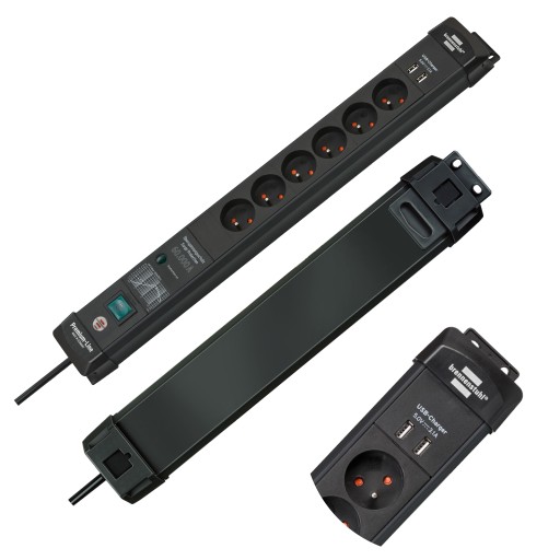 Удлинитель с защитой от перенапряжения 6 г 2x USB