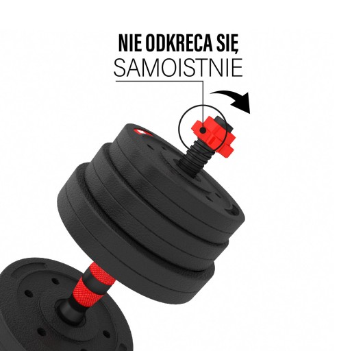 ZESTAW SZTANGA HANTLE 2X10KG LUB 1X 20KG HMS SGP20