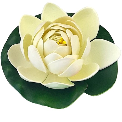 LILIA WODNA DO OCZKA SZTUCZNA BIAŁA 11cm ALABASTER