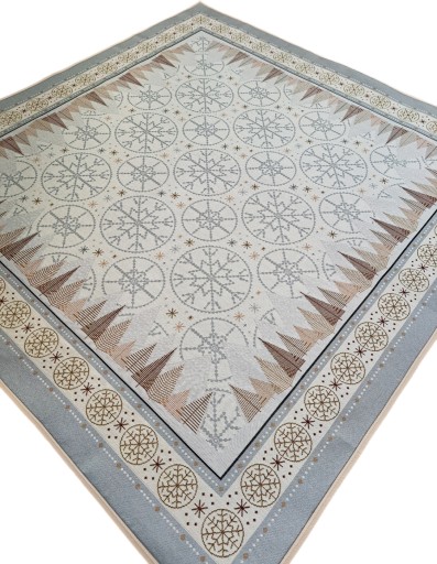 100x100 cm Obrus ze świątecznym akcentem zimowy świąteczny Bożonarodzeniowy