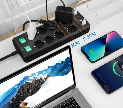 СТРИП 12в1 4000 Вт АНТИПЕРЕНАПРЯЖЕНИЯ! ЗАЩИТНЫЕ 8 РАЗЪЕМОВ + 4 USB