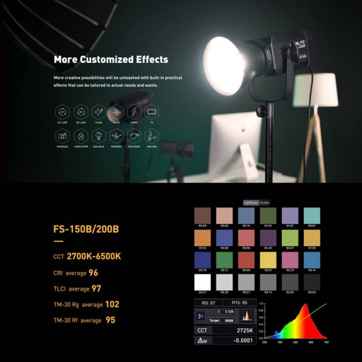 Lampa Nanlite FS-200B Bi-Color LED Spot Light