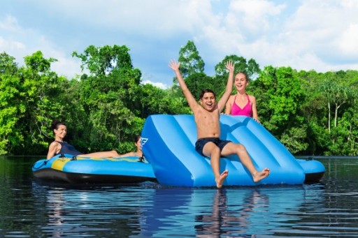 HYDRO-Force Island + Горка 376х311см BESTWAY