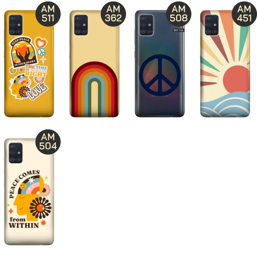 ETUI DO SAMSUNG GALAXY A51 5G WZORY HIPPIE PEACE HIPPISI OBUDOWA POKROWIEC
