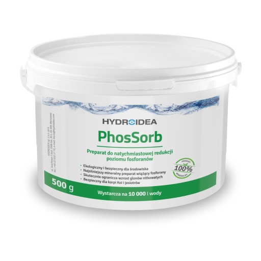 Hydroidea PhosSorb ДЛЯ ВОДОРОСЛЕЙ в прудах ЭКОЛОГИЧЕСКИЙ 500 г