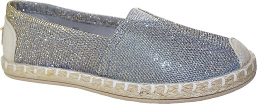 кроссовки GLITTER ESPADRILES SLIPONS SILVER2 размер 34