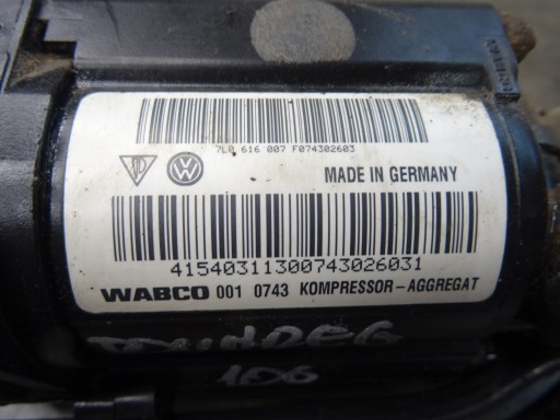 КОМПРЕССОР ПОДВЕСКИ VW TOUAREG 3.0TDI 7L0698007B