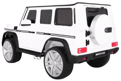 Детский автомобиль на аккумуляторе Mercedes AMG G65 Белый + Крашенный + Багажник