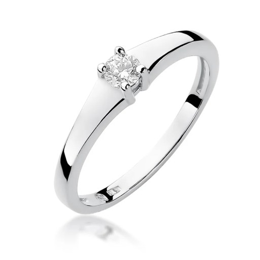 Pierścionek W-257 0,15ct brylanty białe złoto 585