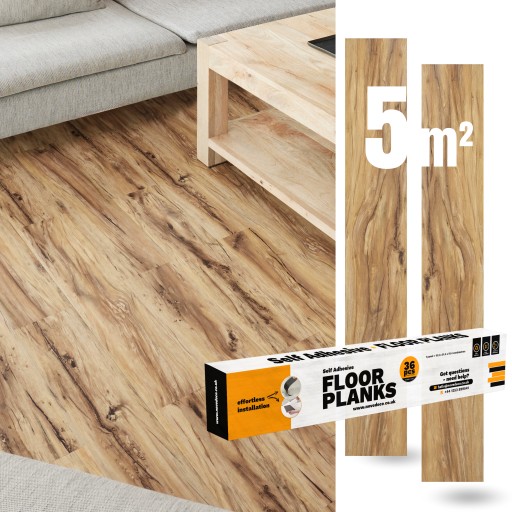 Panele Winylowe Samoprzylepne 5m² NATURALNE DREWNO Deski parkiet WODOODP*