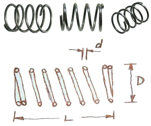 Микропружина сжатия 0,6 х 6 мм, проволока INOX 0,08 мм, собственный продукт, 1 шт.