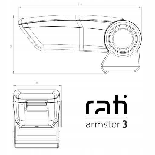 Podłokietnik Armster 3, Škoda Yeti, 2009-2017