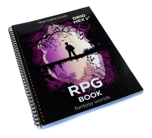 МОЮЩАЯСЯ КНИГА RPG А4 ШЕСТИГРАННАЯ СЕТКА + МАРКЕР