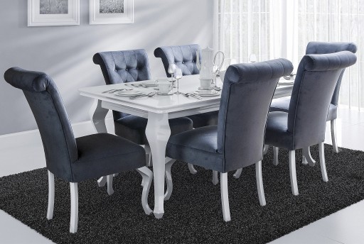 ZESTAW CLEO 62 Stół 103x60 + 4 Krzesła Glamour