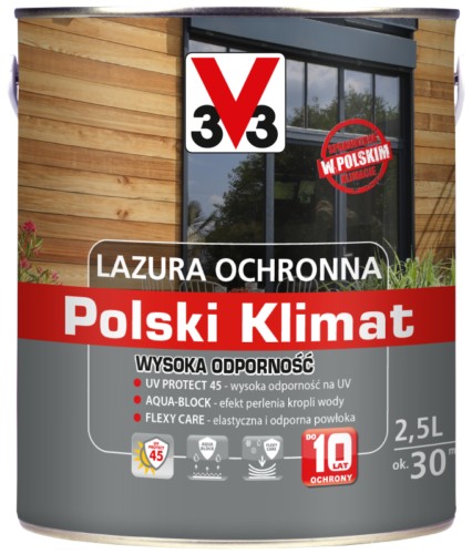 V33 LAZURA POLISH CLIMATE 10 ЛЕТ светлый дуб 5л