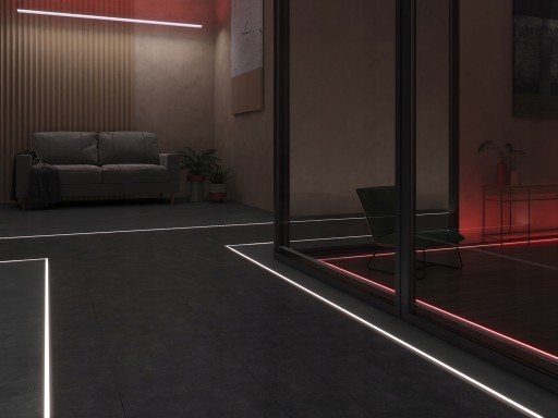 PROFIL LED Do TAŚMA aluminiowy + KLOSZ 2M zaślepka uchwyt