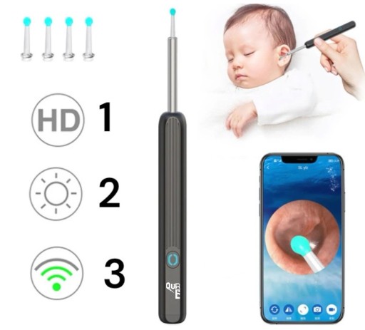УМНАЯ ОТОСКОПНАЯ КАМЕРА ВОСК ДЛЯ ЧИСТКИ УШЕЙ WIFI HD ЭНДОСКОП ПРИЛОЖЕНИЕ