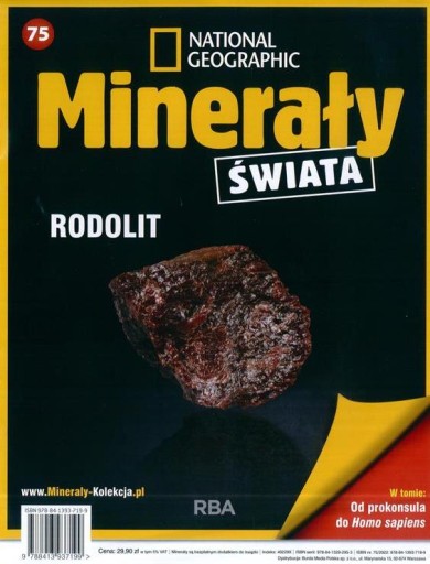 KOL. MINERAŁY ŚWIATA nr 75 - RODOLIT USZKODZONE