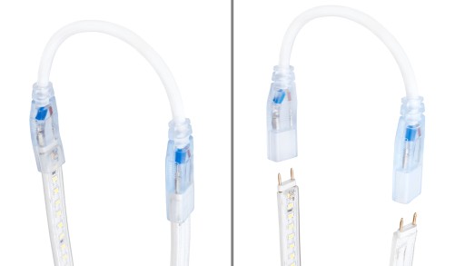 СВЕТОДИОДНАЯ ЛЕНТА 230V 2835/120 1M IP68 8W ТЕПЛЫЙ БЕЛЫЙ