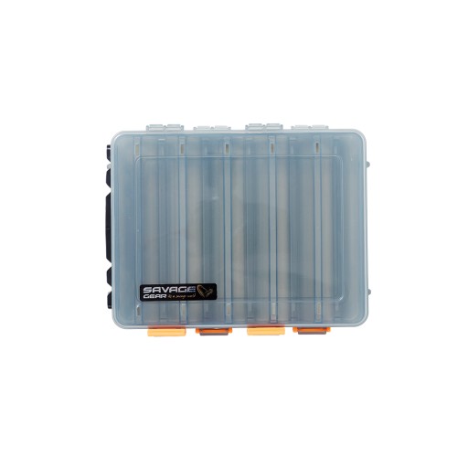 Коробка Savage Gear Lurebox 2 Sided Smoke Long в оттенках серого и серебра